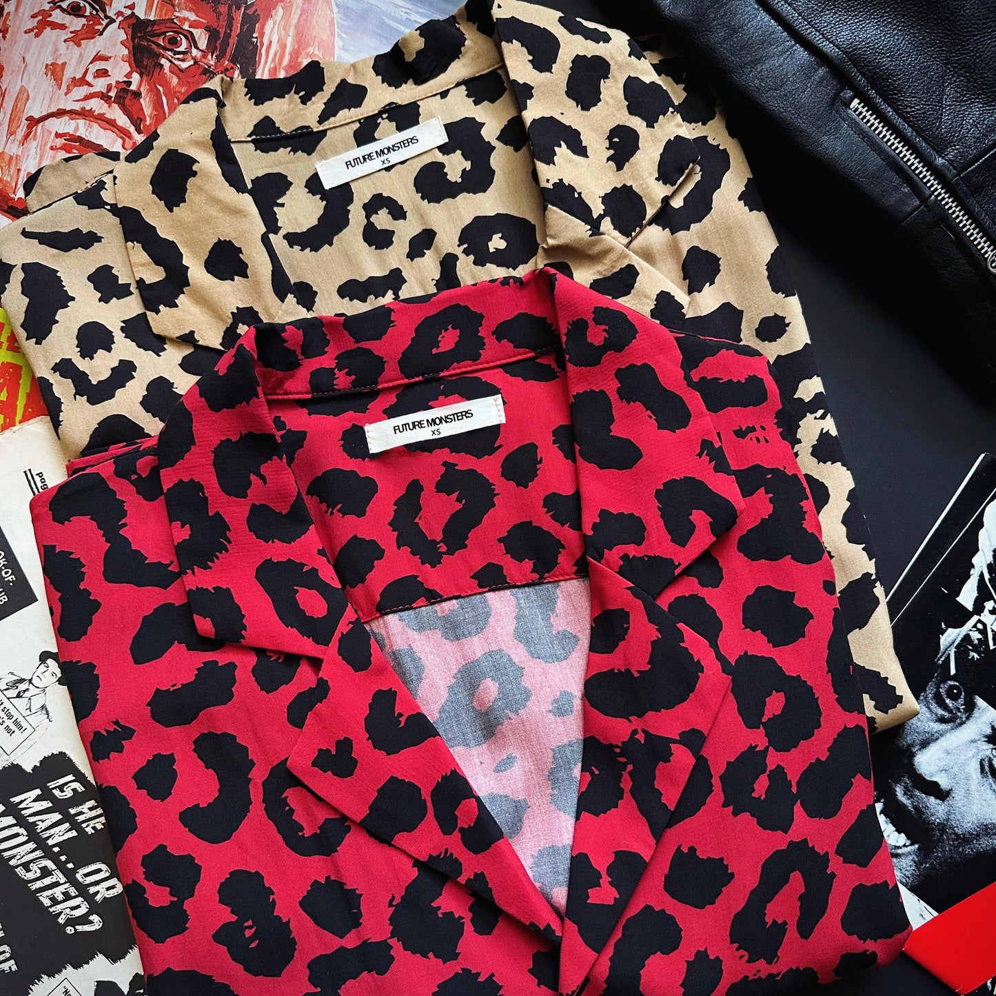 Red Cheetah Button-Up