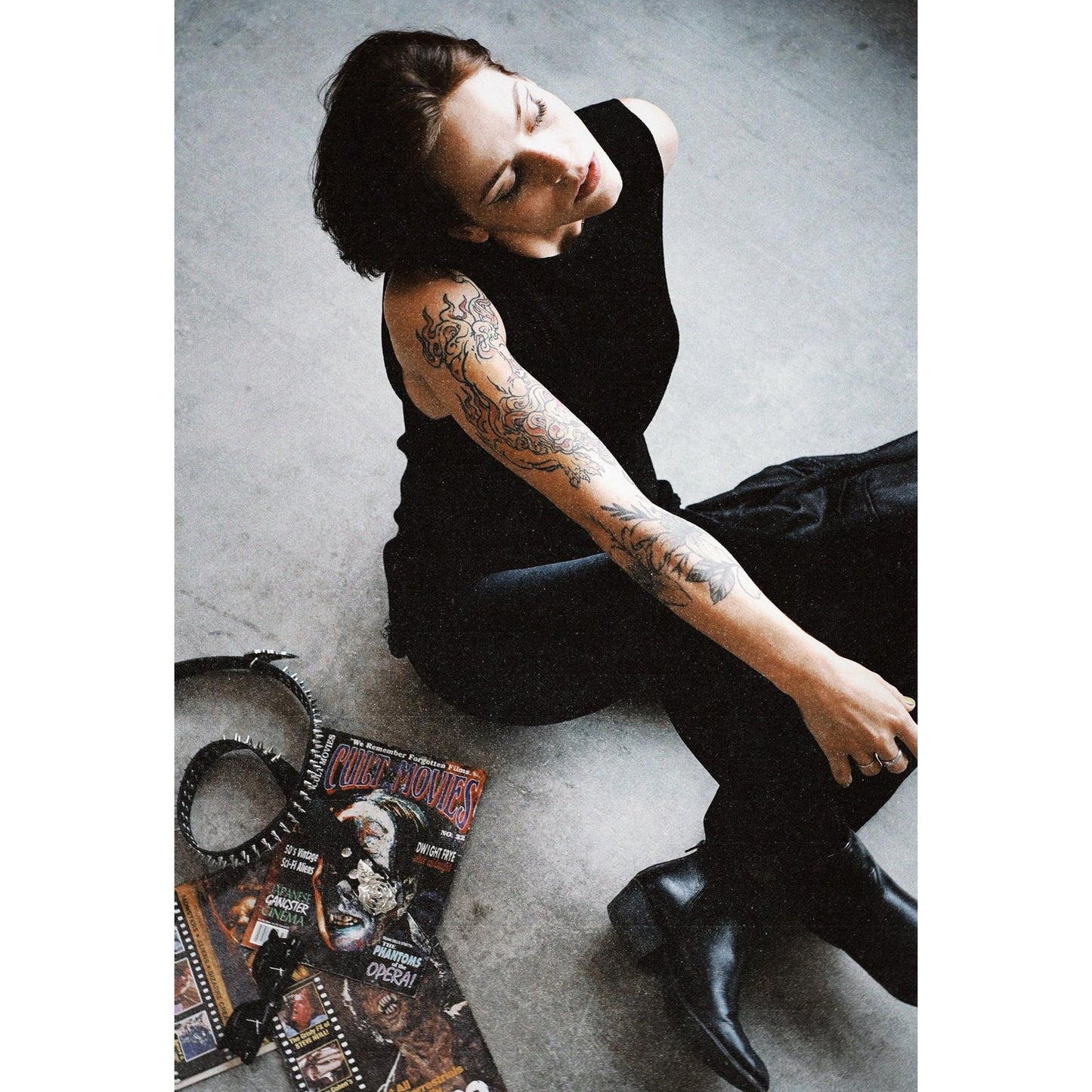 Distressed Open Weave Tank