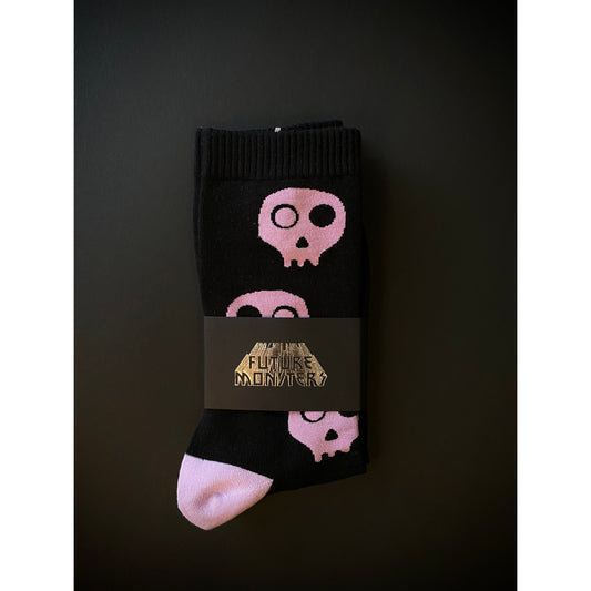 Pink Skull Socks