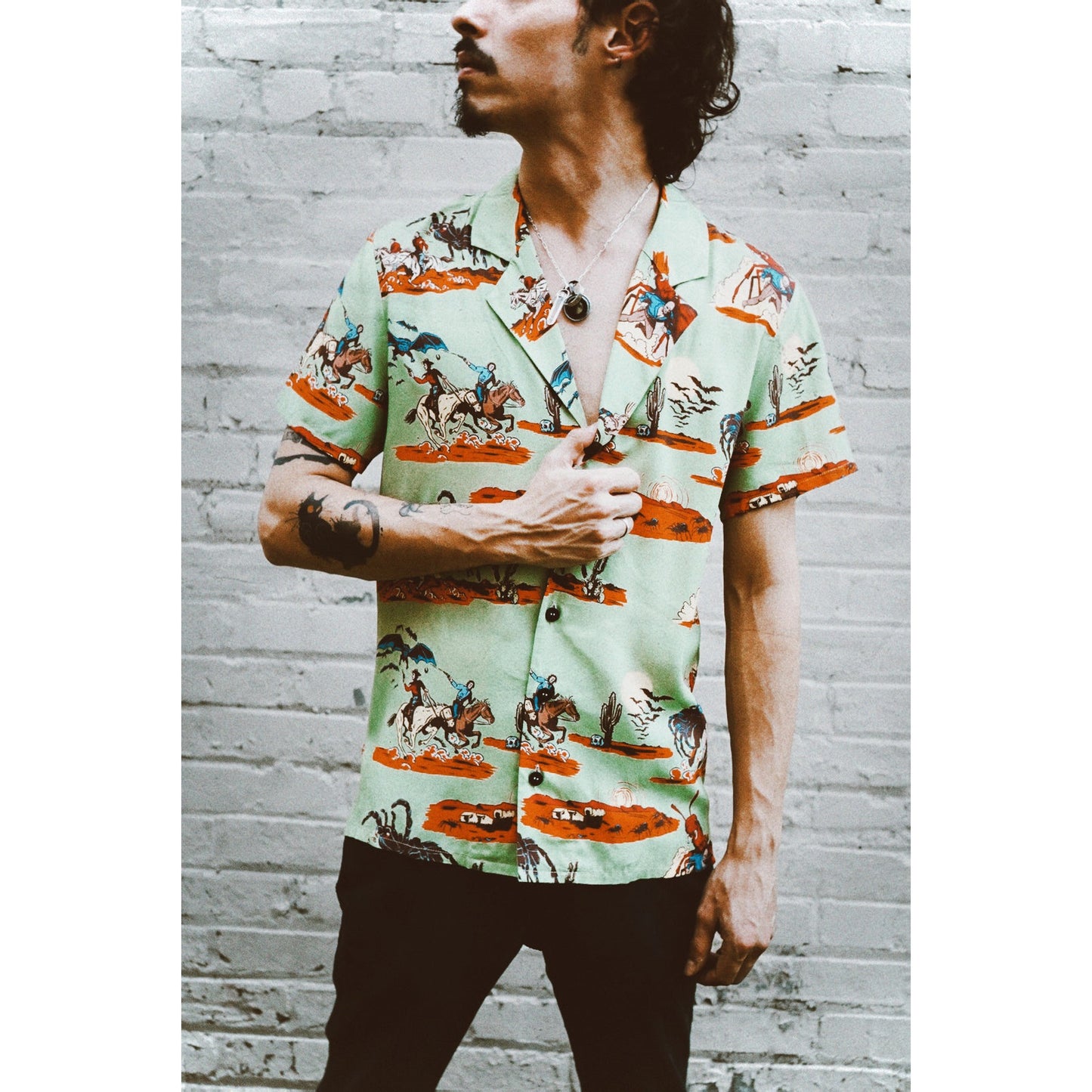 Spooky Western Button-Up