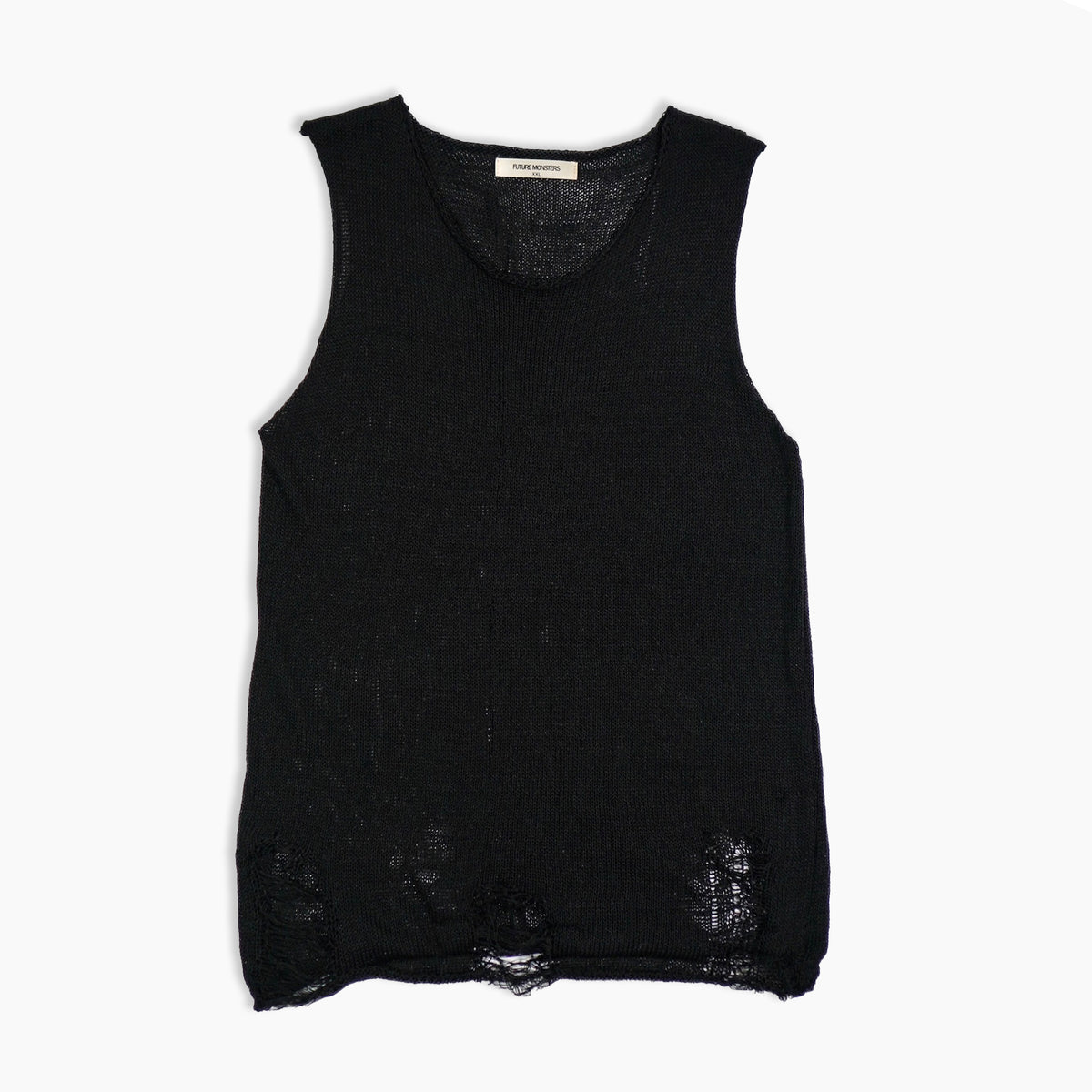 ◆Attends◆ Attends for cuteness tank top Black 0091 Suzette Black Ribbed Cropped Tank Top - Precious Cargo