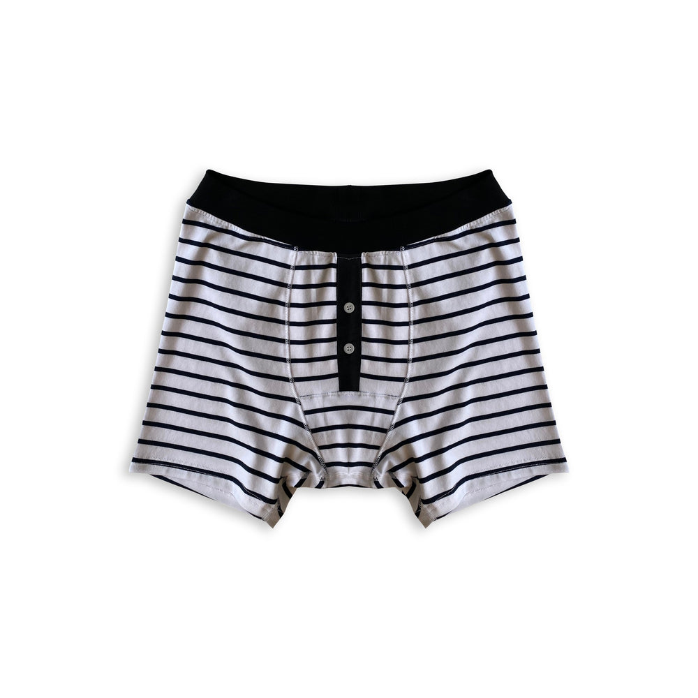 White Button Fly Boxers