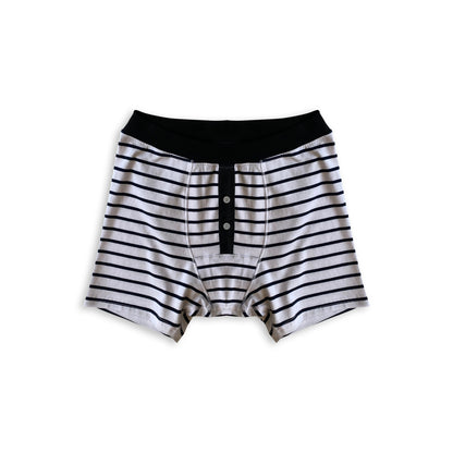 White Button Fly Boxers