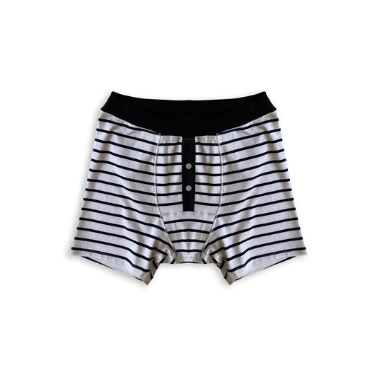 White Button Fly Boxers