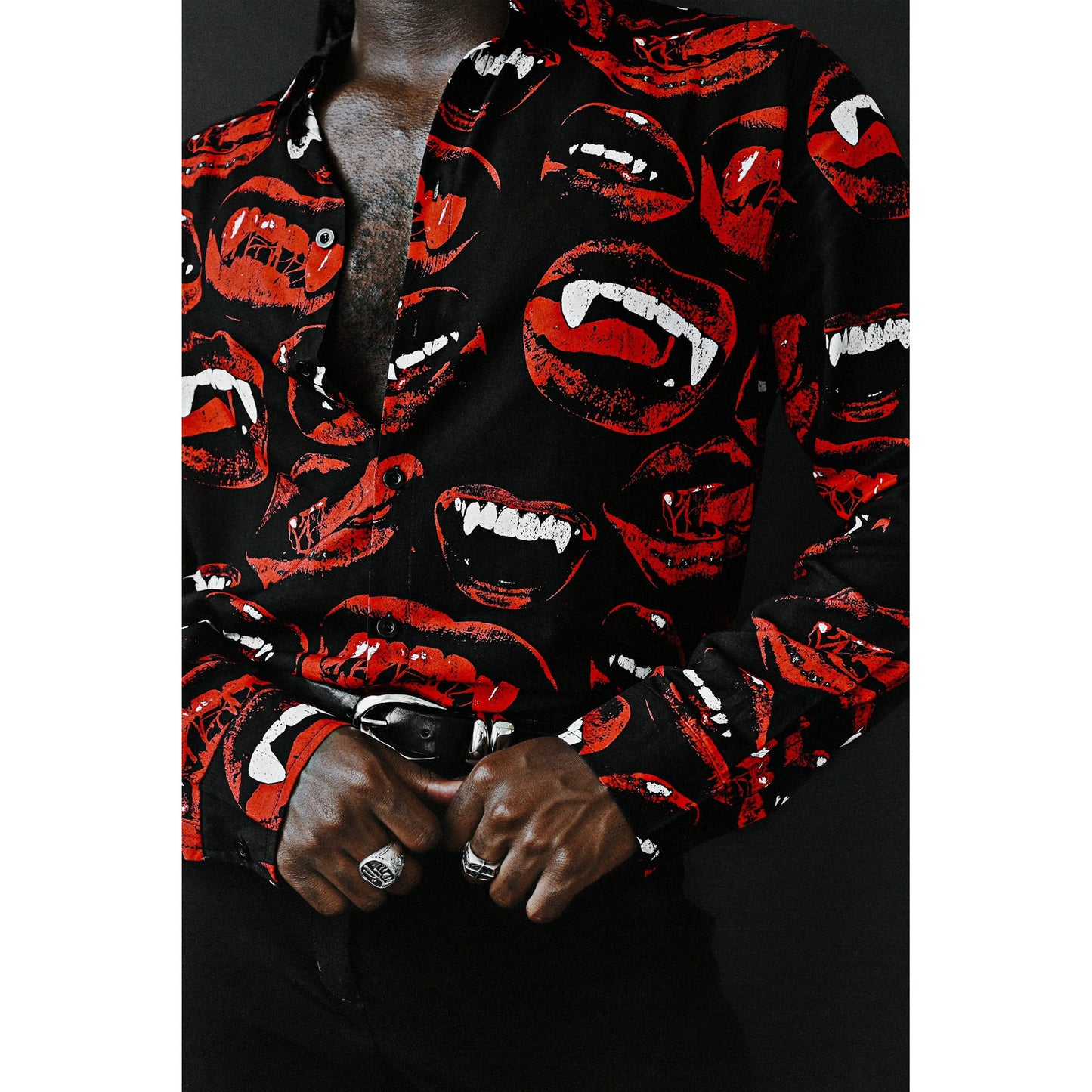 Bloody Kisses Button-Up