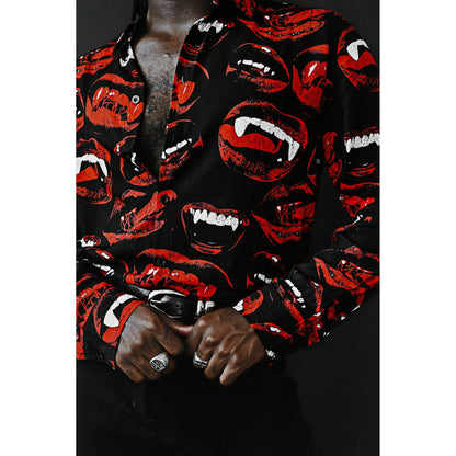 Bloody Kisses Button-Up