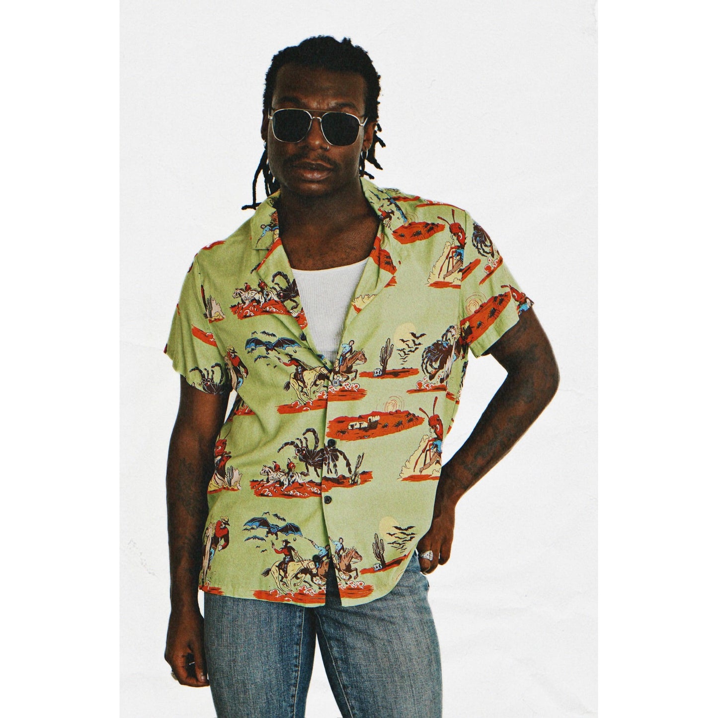 Spooky Western Button-Up