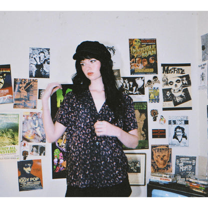 Faded Leopard Button-Up