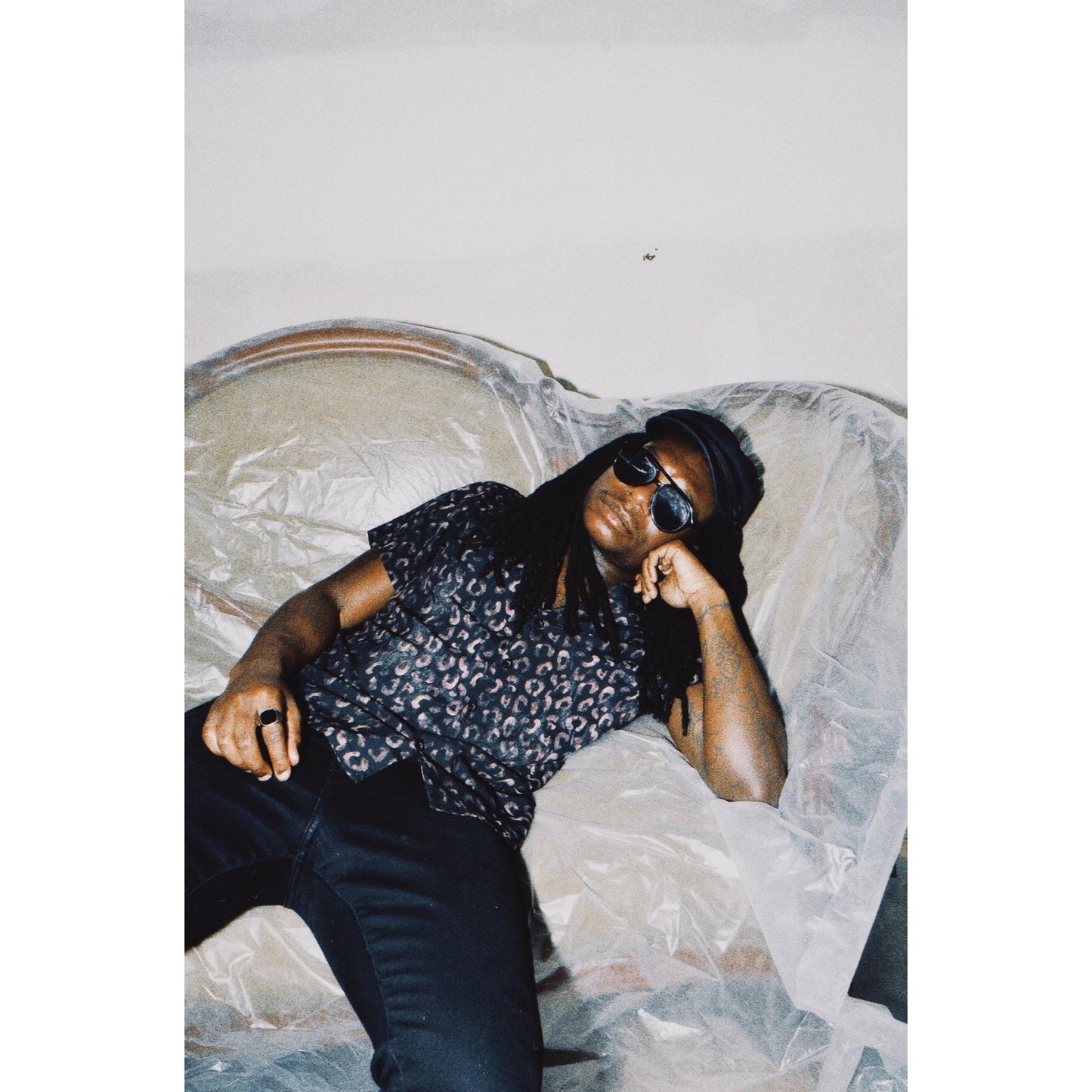 Faded Leopard Button-Up