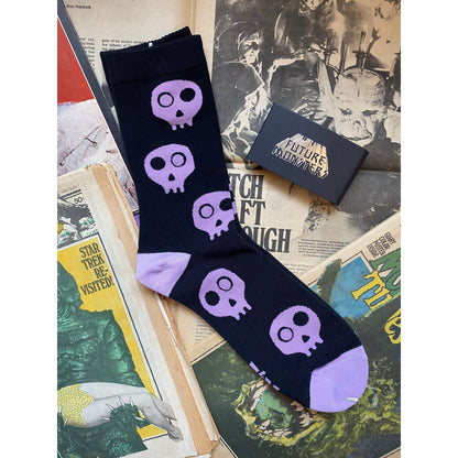 Pink Skull Socks