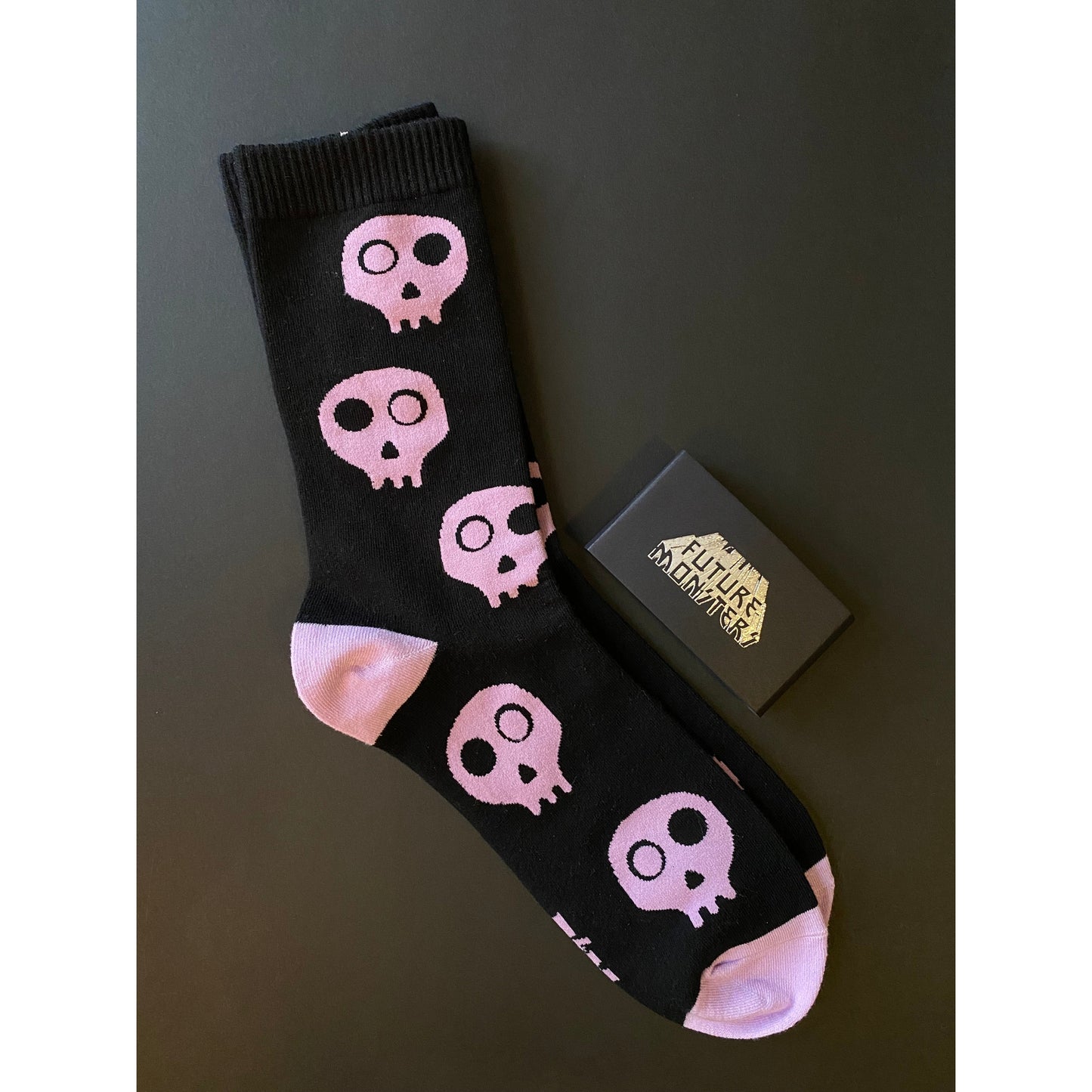 Pink Skull Socks