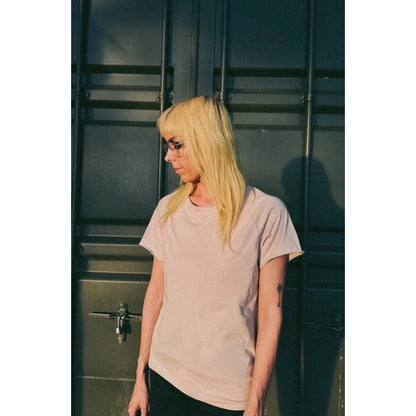 Beige Raw Neck