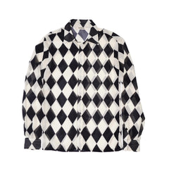 Harlequin Chiffon Button-Up