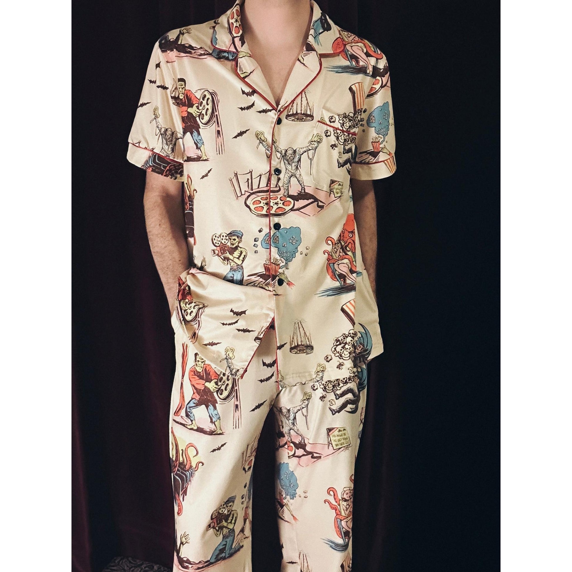 monsters inc nerds Midnight Movie Pajama Set L
