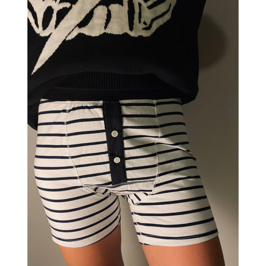 White Button Fly Boxers