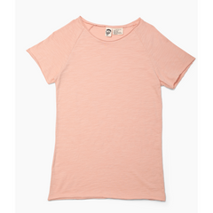 Pink Slub Raw Neck