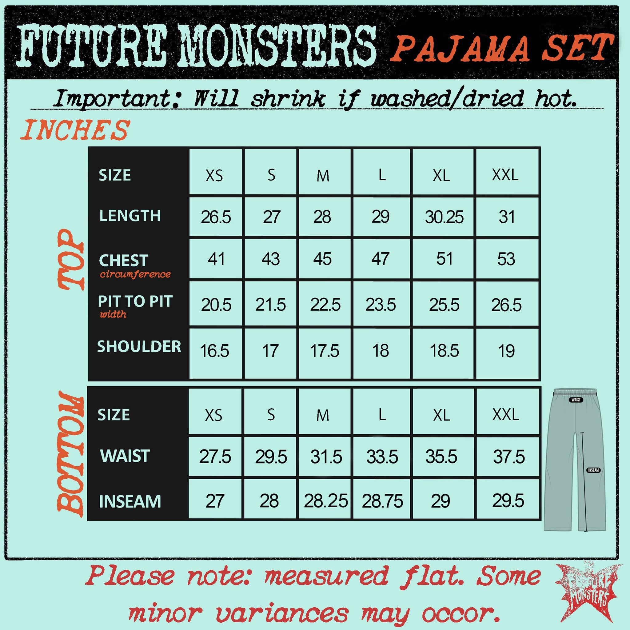 future monsters clothing Spooky Western Pajama Set XL