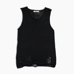 Distressed Open Weave Tank