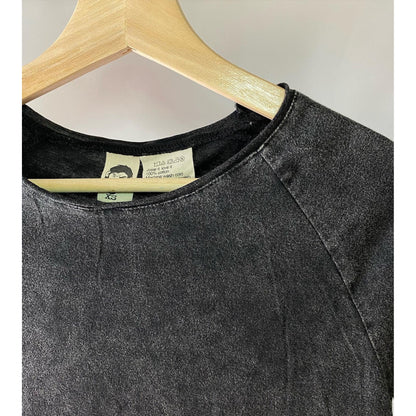 Vintage Black Raw Neck