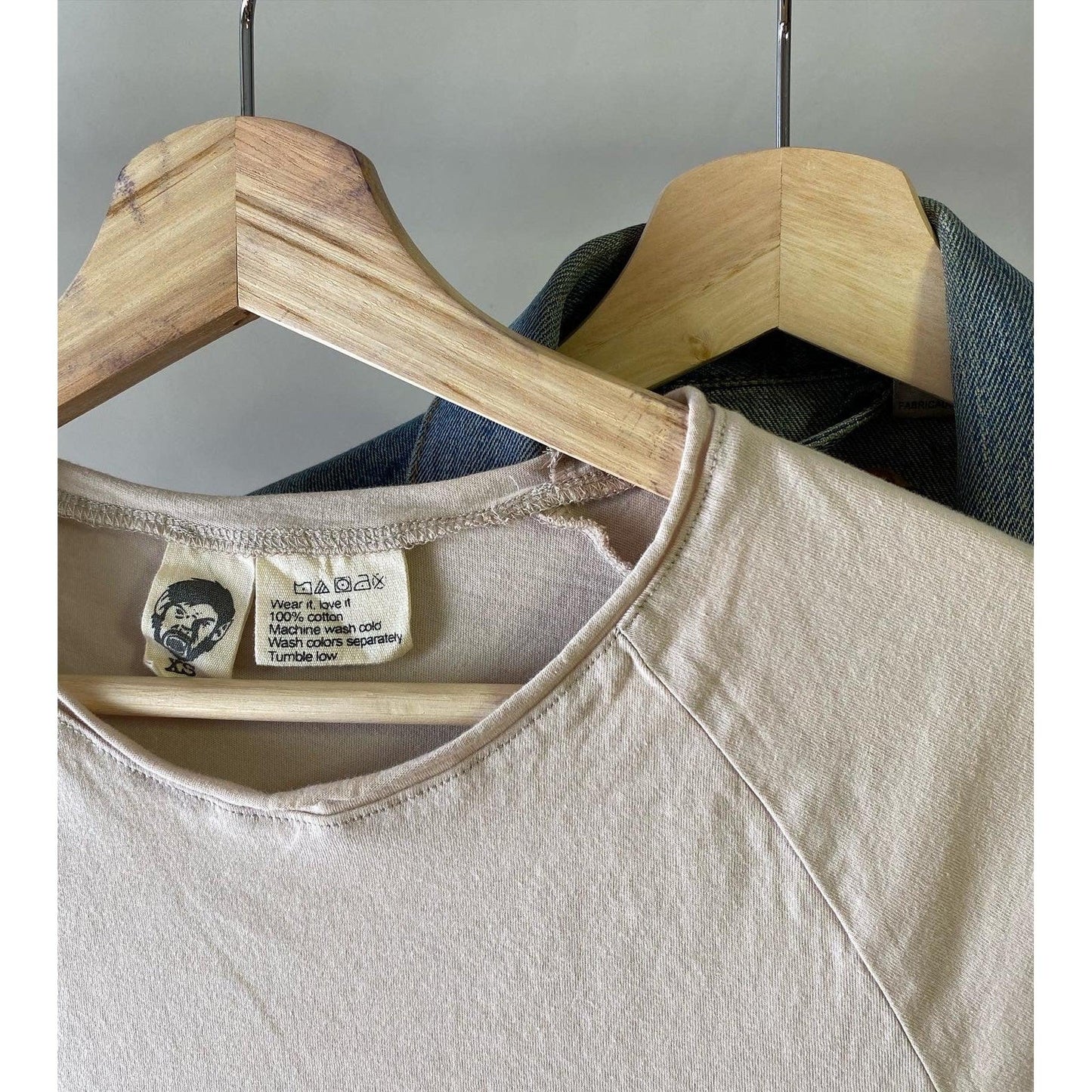 Beige Raw Neck