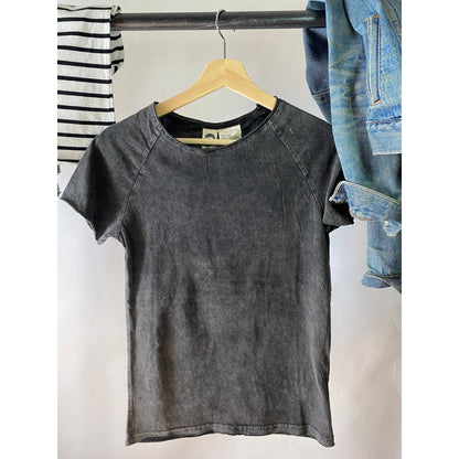 Vintage Black Raw Neck